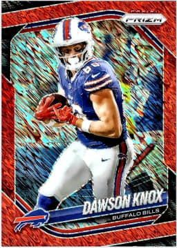 Dawson Knox #65 2025 Panini Prizm Red Shimmer