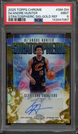 De'Andre Hunter #SM-DH 2025-26 Topps Chrome Basketball Stratospheric Signatures