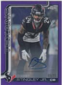 Derek Stingley Jr. #BA-DSJ 2025 Topps Chrome Football Base Cards Autograph Variation