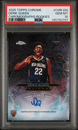 Derik Queen #CHR-DQ Rookie Card 2025-26 Topps Chrome Basketball Chromographs Rookie