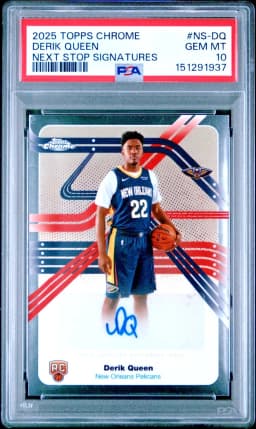 Derik Queen #NS-DQ Rookie Card 2025-26 Topps Chrome Basketball Next Stop Signatures