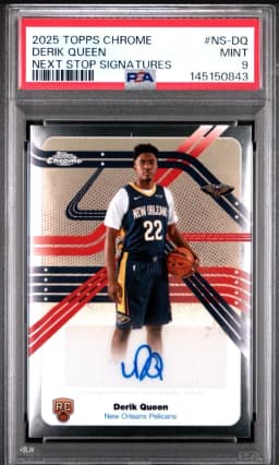 Derik Queen #NS-DQ Rookie Card 2025-26 Topps Chrome Basketball Next Stop Signatures