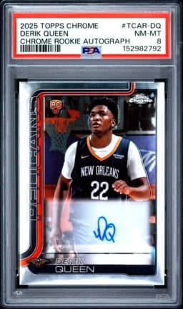 Derik Queen #TCAR-DQ Rookie Card 2025-26 Topps Chrome Basketball Topps Chrome Autographs Rookies