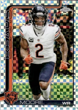DJ Moore #48 X-Fractor 2025 Topps Chrome Football