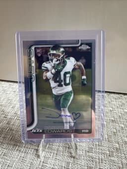 Donovan Edwards #RA-DE Rookie Card 2025 Topps Chrome Football Rookies Autograph Variation