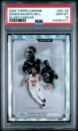 Donovan Mitchell #GC-20 2025-26 Topps Chrome Basketball Glass Canvas