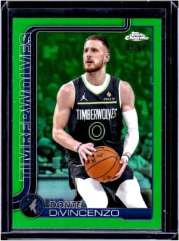 Donte DiVincenzo #145 2025-26 Topps Chrome Green Refractor