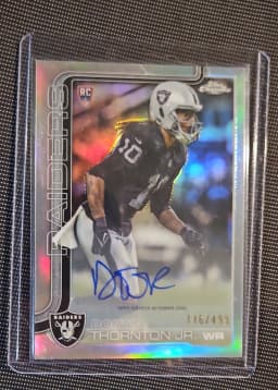 Dont'e Thornton Jr. #RRA-DTJ Rookie Card 2025 Topps Chrome Football Rookie Autographs Variation