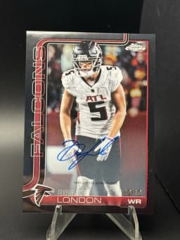 Drake London #BA-DL 2025 Topps Chrome Football Base Cards Autograph Variation