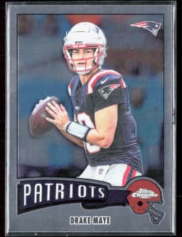 Drake Maye #1975-23 2025 Topps Chrome Football 1975 Topps