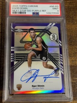 Egor Dëmin #NS-ED Rookie Card 2025-26 Topps Chrome Basketball Next Stop Signatures