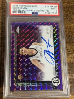 Egor Dëmin #TCAR-ED Rookie Card 2025-26 Topps Chrome Basketball Topps Chrome Autographs Rookies