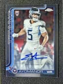Elic Ayomanor #RA-EAY Rookie Card 2025 Topps Chrome Football Rookies Autograph Variation
