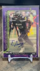 Elijah Arroyo #RA-EA Rookie Card 2025 Topps Chrome Football Rookies Autograph Variation