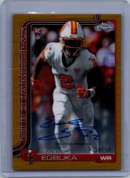 Emeka Egbuka #RA-EE Rookie Card 2025 Topps Chrome Football Rookies Autograph Variation