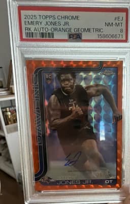 Emery Jones Jr. #RA-EJ Rookie Card 2025 Topps Chrome Football Rookies Autograph Variation