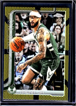 Gary Trent Jr. #110 2025-26 Topps Chrome Yellow Basketball Refractor