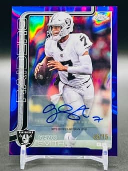 Geno Smith #BA-GS 2025 Topps Chrome Football Base Cards Autograph Variation