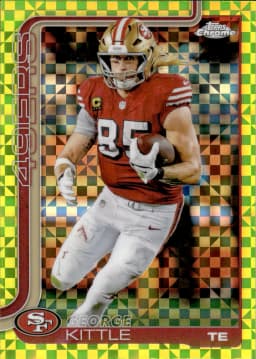 George Kittle #267 Lime Green X-Fractor Refractor 2025 Topps Chrome Football