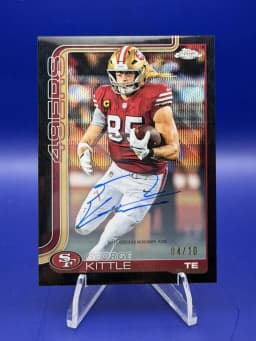 George Kittle #BA-GK 2025 Topps Chrome Football Base Cards Autograph Variation