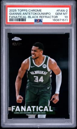 Giannis Antetokounmpo #FAN-2 2025-26 Topps Chrome Basketball Fanatical