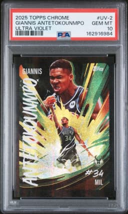 Giannis Antetokounmpo #UV-2 2025-26 Topps Chrome Basketball Ultra Violet