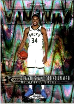 Giannis Antetokounmpo #BD-4 2025-26 Topps Chrome Ball of Duty RayWave Refractor