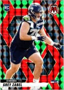 Grey Zabel #328 Rookie Card 2025 Panini Mosaic Mosaic Red and Green
