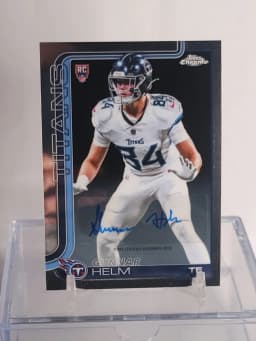 Gunnar Helm #RA-GH Rookie Card 2025 Topps Chrome Football Rookies Autograph Variation