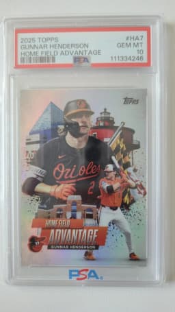 Gunnar Henderson #HA-7 2025 Topps Baseball Home Field Advantage