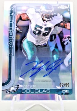 Hugh Douglas #CLA-HD 2025 Topps Chrome Football Chrome Legends Autographs