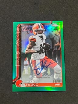 Isaiah Bond #RA-IBO Rookie Card 2025 Topps Chrome Football Rookies Autograph Variation