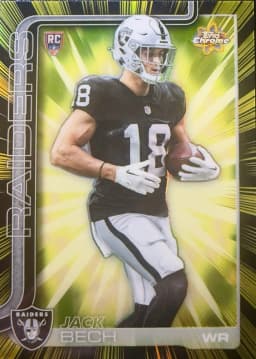Jack Bech #RR-20 Rookie Card 2025 Topps Chrome Football Chrome Radiating Rookies