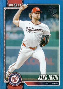 Jake Irvin #487 Blue Rainbow Foil /150 2026 Topps Series 2 Baseball