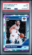 Jalen Brunson #78 PSA 8 2024 Panini Donruss Optic Jazz