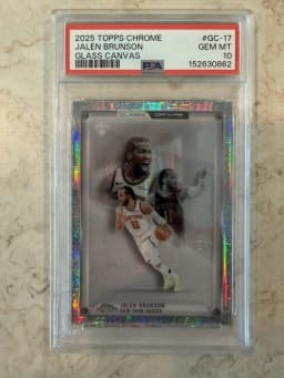 Jalen Brunson #GC-17 2025-26 Topps Chrome Basketball Glass Canvas