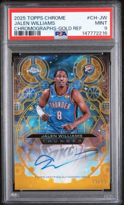 Jalen Williams #CH-JW 2025-26 Topps Chrome Basketball Chromographs