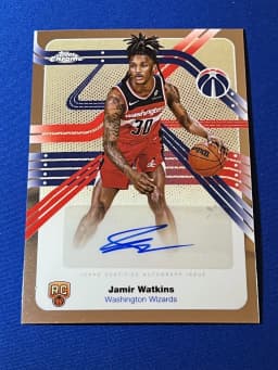 Jamir Watkins #NS-JW Rookie Card 2025-26 Topps Chrome Basketball Next Stop Signatures