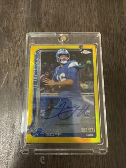 Jared Goff #BA-JGO 2025 Topps Chrome Football Base Cards Autograph Variation