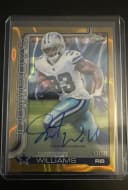 Javonte Williams #BA-JAWI 2025 Topps Chrome Football Base Cards Autograph Variation