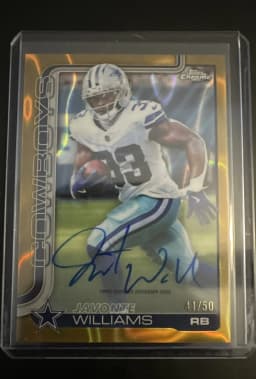 Javonte Williams #BA-JAWI 2025 Topps Chrome Football Base Cards Autograph Variation