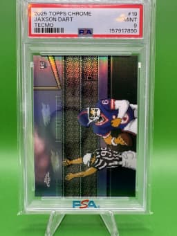 Jaxson Dart #TECMO-19 Rookie Card 2025 Topps Chrome Football Tecmo Super Bowl
