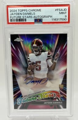 Jayden Daniels #FSA-JD Rookie Card 2025 Topps Chrome Football Future Stars Autographs