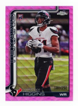 Jayden Higgins #HX-27 Rookie Card 2025 Topps Chrome Football Helix