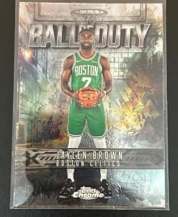 Jaylen Brown #BD-5 2025-26 Topps Chrome Basketball Ball Of Duty