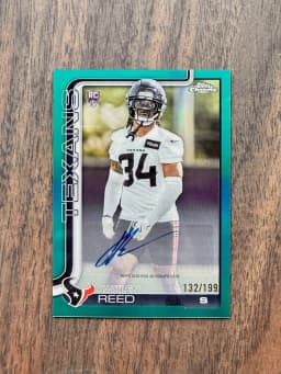Jaylen Reed #RA-JR Rookie Card 2025 Topps Chrome Football Rookies Autograph Variation