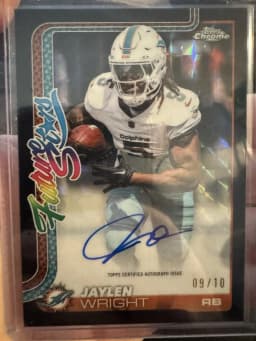 Jaylen Wright #FSA-JW Rookie Card 2025 Topps Chrome Football Future Stars Autographs