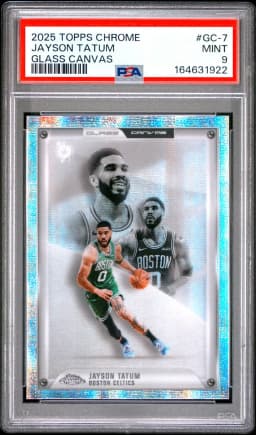 Jayson Tatum #GC-7 2025-26 Topps Chrome Basketball Glass Canvas