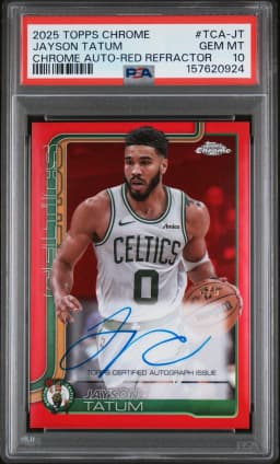 Jayson Tatum #TCA-JT 2025-26 Topps Chrome Basketball Topps Chrome Autographs