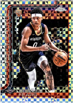 Jeremiah Fears #257 Rookie Card 2025-26 Topps Chrome X-Fractor